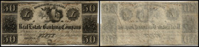 Continental-, Colonial Currency, State Issue, United States
Mississippi. 50 $ 1839, Decatur, 2 Signaturen, Nst.. Miss.& Alabama, Real Estate Bk.Comp.,...