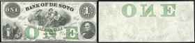 Continental-, Colonial Currency, State Issue, United States
Nebraska. 1 $ 1863, 2 Signaturen. Bc of de Soto, - Haxby 25/I
I