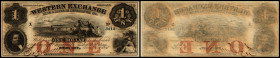 Continental-, Colonial Currency, State Issue, United States
Nebraska. 1 $ 1857, hs Signatur, Omaha City, Haxby 80 nur Legende. Western Exchange, Fire ...