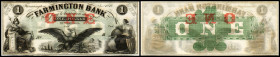 Continental-, Colonial Currency, State Issue, United States
New Hampshire. 1 $ 18xx, remainder. Farmington Bk, - Haxby 105
I