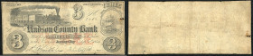 Continental-, Colonial Currency, State Issue, United States
New Jersey. 3 $ 1856, 2 Signaturen, SENC. Hudson County Bk, - Haxby 240
IV