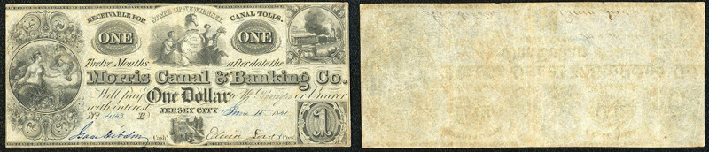 Continental-, Colonial Currency, State Issue, United States
New Jersey. 1 $ 1841...