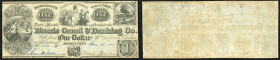 Continental-, Colonial Currency, State Issue, United States
New Jersey. 1 $ 1841, 2 Signaturen. Morris Canal & Banking Co., - Haxby 260/IB, Post Notes...
