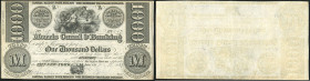 Continental-, Colonial Currency, State Issue, United States
New Jersey. 1.000 S 1837, 2 Signaturen. Morris Canal & Bk House, “trust certificates”, Hax...