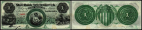 Continental-, Colonial Currency, State Issue, United States
New Jersey. 1 $ 18xx, 1 Signatur, remainder?. State Bk New Brunswick, - Haxby 350
I-