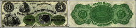 Continental-, Colonial Currency, State Issue, United States
New Jersey. 3 $ 1864, 2 Signaturen. State Bk New Brunswick, - Haxby 350
I-