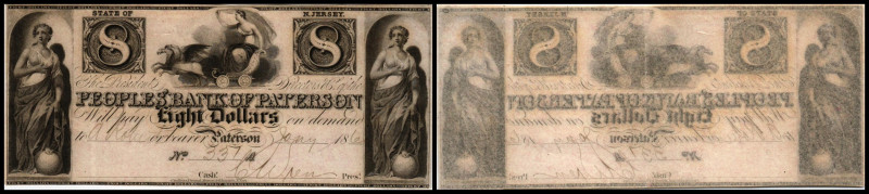 Continental-, Colonial Currency, State Issue, United States
New Jersey. 8 $ 1860...