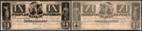 Continental-, Colonial Currency, State Issue, United States
New Jersey. 9 $ 1860, 1 Signatur, remainder?. Peoples Bk of Paterson, - Haxby 438
II