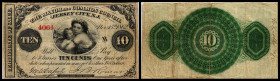 Continental-, Colonial Currency, State Issue, United States
New Jersey. 10, 15 Cents 1862, je 2 Signaturen. Cyty Council of Jersey and Newark, N.J.
II...
