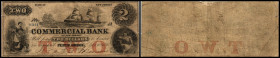 Continental-, Colonial Currency, State Issue, United States
New Jersey. 2 $ 1856, 2 Signaturen, TWO rot. Commercial Bk of N.J., - Haxby 445/II
IV