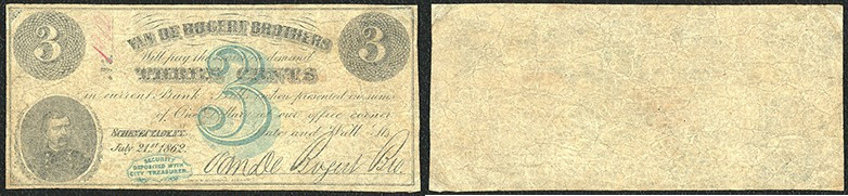 Continental-, Colonial Currency, State Issue, United States
New York. 3 Cents, 1...