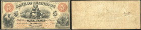Continental-, Colonial Currency, State Issue, United States
North Carolina. 5 $ 1860, 2 Signature. Bk of Lexington, - Haxby 30/IA
III
