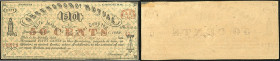 Continental-, Colonial Currency, State Issue, United States
North Carolina. 25,50 Cents 1862, 1 Signatur, 50 Ecke re. oben rep.. Creensboro Mutual, In...