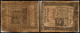 Continental-, Colonial Currency, State Issue, United States
Pennsylvania. 16 Sh. 20.3.1773A, P-S2540M. Colonial
III-