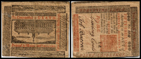 Continental-, Colonial Currency, State Issue, United States
Pennsylvania. 50 Sh. 10.4.1775, P-S2540 / LS?. Colonial
II-