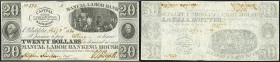 Continental-, Colonial Currency, State Issue, United States
Pennsylvania. 20 $ 1836, 2 Signaturen. Philadelphia, Manual Labor Bk, - Haxby 445/I
I-
