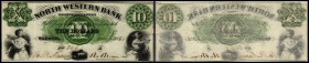 Continental-, Colonial Currency, State Issue, United States
Pennsylvania. 10 $ 1860, 2 Signaturen, kleine Klebestelle. Warren, North Western Bk, - Hax...