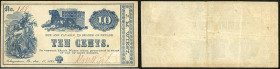 Continental-, Colonial Currency, State Issue, United States
Pennsylvania. 2x 10 Cents, 1862, hs. Signaturen, 1x Eckfehler. Deep Creek Valley u.Klinger...
