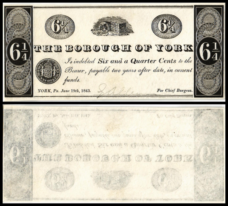 Continental-, Colonial Currency, State Issue, United States
Pennsylvania. 6 ¼, 1...