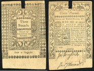 Continental-, Colonial Currency, State Issue, United States
Rhode Island. 3 Pounds 1786A, P-S3043. Colonial
I