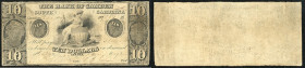 Continental-, Colonial Currency, State Issue, United States
South Carolina. 10 $ 1847?, 2 Signaturen. Bk of Camden, - Haxbx 5
III-
