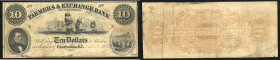 Continental-, Colonial Currency, State Issue, United States
South Carolina. 10 $ 1854?, 2 Signaturen, Vs Bankstempel. Charleston, Farmers & Exchange B...
