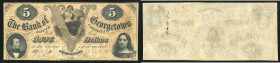 Continental-, Colonial Currency, State Issue, United States
South Carolina. 5 $ 1856, 2 Signaturen. Georgetown Bk of, - Haxby 80
III