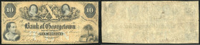 Continental-, Colonial Currency, State Issue, United States
South Carolina. 10 $ 1857, 2 Signaturen. Georgetown Bk of, - Haxby 80
III
