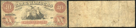 Continental-, Colonial Currency, State Issue, United States
South Carolina. 20 $ 1860, 2 Signaturen, Nst.. Bk of Hamburg (2.) -  Haxby 86
IV