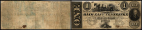 Continental-, Colonial Currency, State Issue, United States
Tennessee. 1 $ 1859, 2 Signaturen, 2 Nst.. Knoxville, Bk East Tennessee. – Haxby 55/I
III...