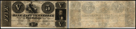 Continental-, Colonial Currency, State Issue, United States
Tennessee. 5 $ 1851, 2 Signaturen, Design 5A. Cattanoga Branch II
III+