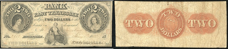 Continental-, Colonial Currency, State Issue, United States
Tennessee. 2 $ 1854,...