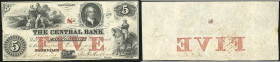 Continental-, Colonial Currency, State Issue, United States
Tennessee. 5 $ 1855, 2 Sgnaturen, Branch Dandride, Des.5Ba, Df.TC. Nashville, Central Bk, ...