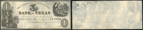 Continental-, Colonial Currency, State Issue, United States
Texas. 1$ 1836, Columbia, 2 Signaturen, rare. Commercial & Agricultur Bk of Texas, - Haxby...
