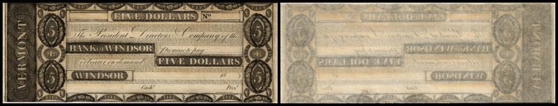 Continental-, Colonial Currency, State Issue, United States
Vermont. 5 & 18xx, r...