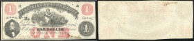 Continental-, Colonial Currency, State Issue, United States
Virginia. 1 $ 21.7.1862, 2 Signaturen, P-S3681b. Civil War / Treasuy Issue
I