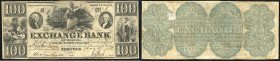 Continental-, Colonial Currency, State Issue, United States
Virginia. 100 $ 1850, 2 Signaturen, Rs. Muster graublau, kl. Loch geklebt. Norfolk, Exchan...
