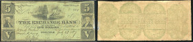 Continental-, Colonial Currency, State Issue, United States
Virginia. 5 $ 1859, 2 Signaturen, bds.Muster grün, Rand geklebt. Norfolk, Exchange Bk, - H...