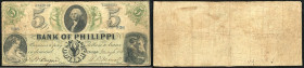 Continental-, Colonial Currency, State Issue, United States
Virginia. 5 $ 1861, 2 Signaturen. Bk of Philippi, - Haxbx 165/I/II
III-