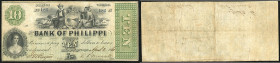 Continental-, Colonial Currency, State Issue, United States
Virginia. 10 $ 1861, 2 Signaturen. Bk of Philippi, - Haxbx 165/I/II
III-