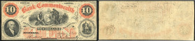 Continental-, Colonial Currency, State Issue, United States
Virginia. 10 $ 1858, 2 Signaturen. Richmond, Bk of Commonwealth, - Haxby 170
III