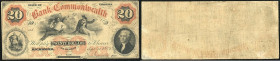 Continental-, Colonial Currency, State Issue, United States
Virginia. 20 $ 1858, 2 Signaturen. Richmond, Bk of Commonwealth, - Haxby 170
III-