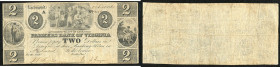 Continental-, Colonial Currency, State Issue, United States
Virginia. 1,2 $ 1861, 2 Signaturen, Branch Lewisburg, Richmond. Farmers Bk of Virginia, - ...