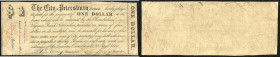 Continental-, Colonial Currency, State Issue, United States
Virginia. 1 $ 1861, 2 Signaturen. City of Petersburg, Criswel C-1021
III/IV