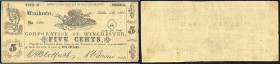 Continental-, Colonial Currency, State Issue, United States
Virginia. 5 Cents 1861, 2 Signaturen, C.3500. Corporation of Winchester
II/III