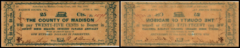 Continental-, Colonial Currency, State Issue, United States
Virginia. 25 Cents, ...