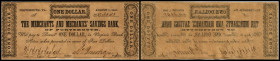 Continental-, Colonial Currency, State Issue, United States
Virginia. 1 $ 1861, 2 Signaturen. Merchants and Mechanis Savings Bk
III+