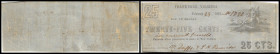 Continental-, Colonial Currency, State Issue, United States
Virginia. 25 Cents 1862, 2 Signaturen, 2 kleine Randeinrisse. Frankeord, Virginia
III-