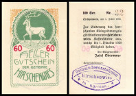 Hirschenwies
Kärnten. 20,40,60h Auflg. 100 (Nr.32) S380/Ic. I
