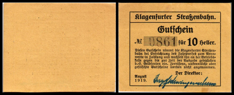 Klagenfurt
Kärnten. 10,20,50h, faks. Unterschrift blau, 452a. 2xI1xII